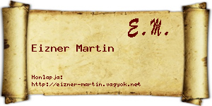 Eizner Martin névjegykártya